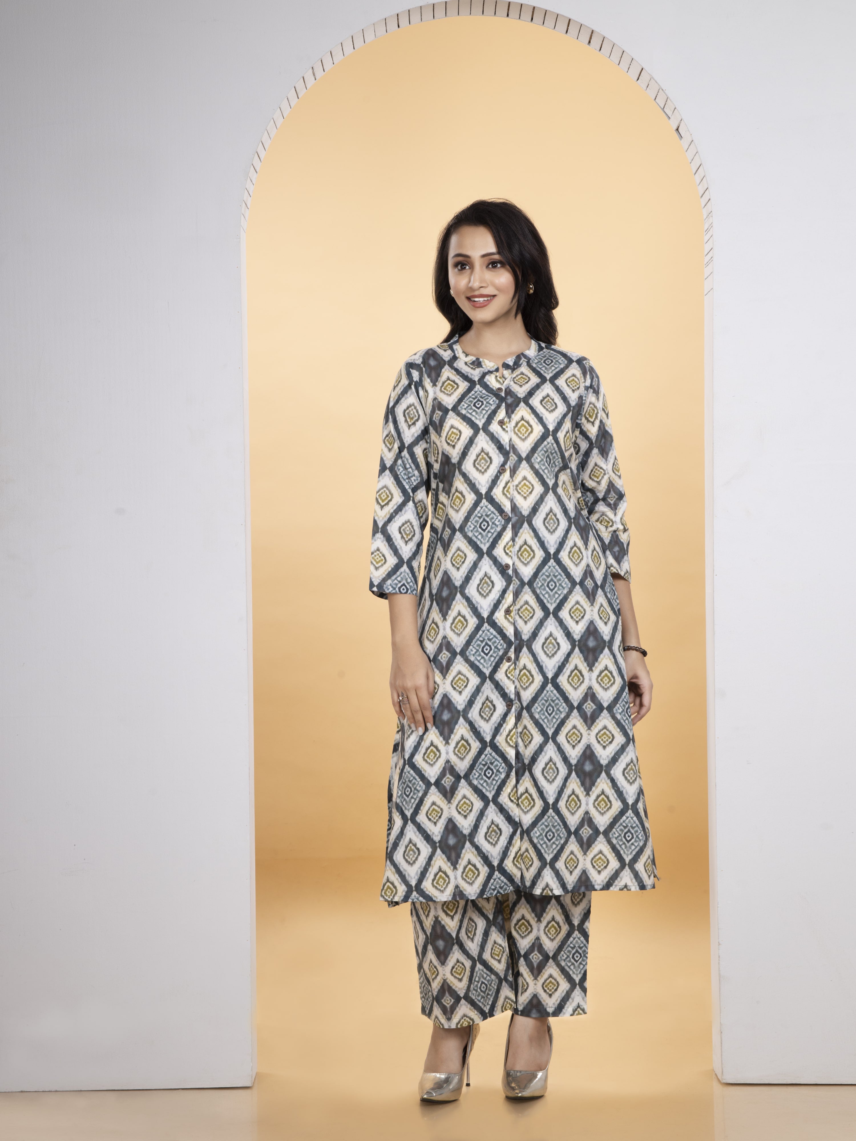 Desiora Pure Cotton Kurti & Palazzo set